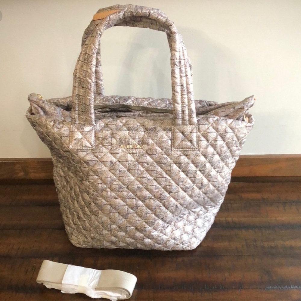 MZ Wallace NWT Designer Metro Quilted Tote Deluxe in Tan - Picture 16 of 16